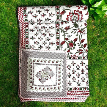Double bed dohar pure cotton hand block