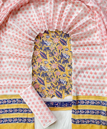 3 Piece Cotton Suit with Cotton Dupatta