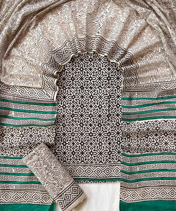 3 Piece Cotton Suit with Cotton Dupatta