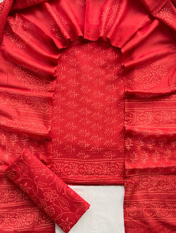 3 Piece Cotton Suit with Cotton Dupatta