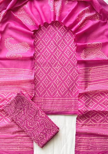 3 Piece Cotton Suit with Cotton Dupatta