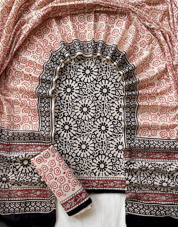 3 Piece Cotton Suit with Cotton Dupatta