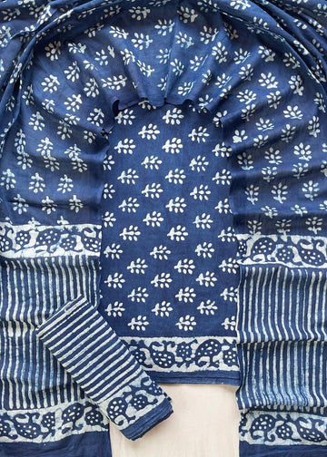 3 Piece Cotton Suit with Cotton Dupatta