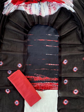 3 Piece Cotton Suit with Cotton Dupatta