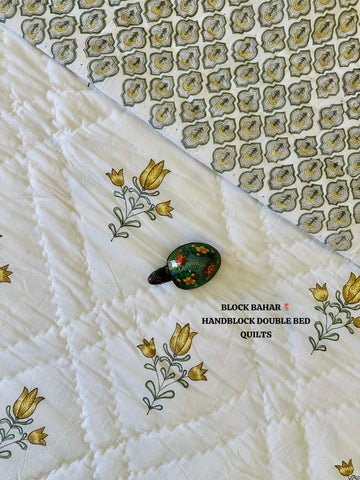 Handblock Double Bed Quilt