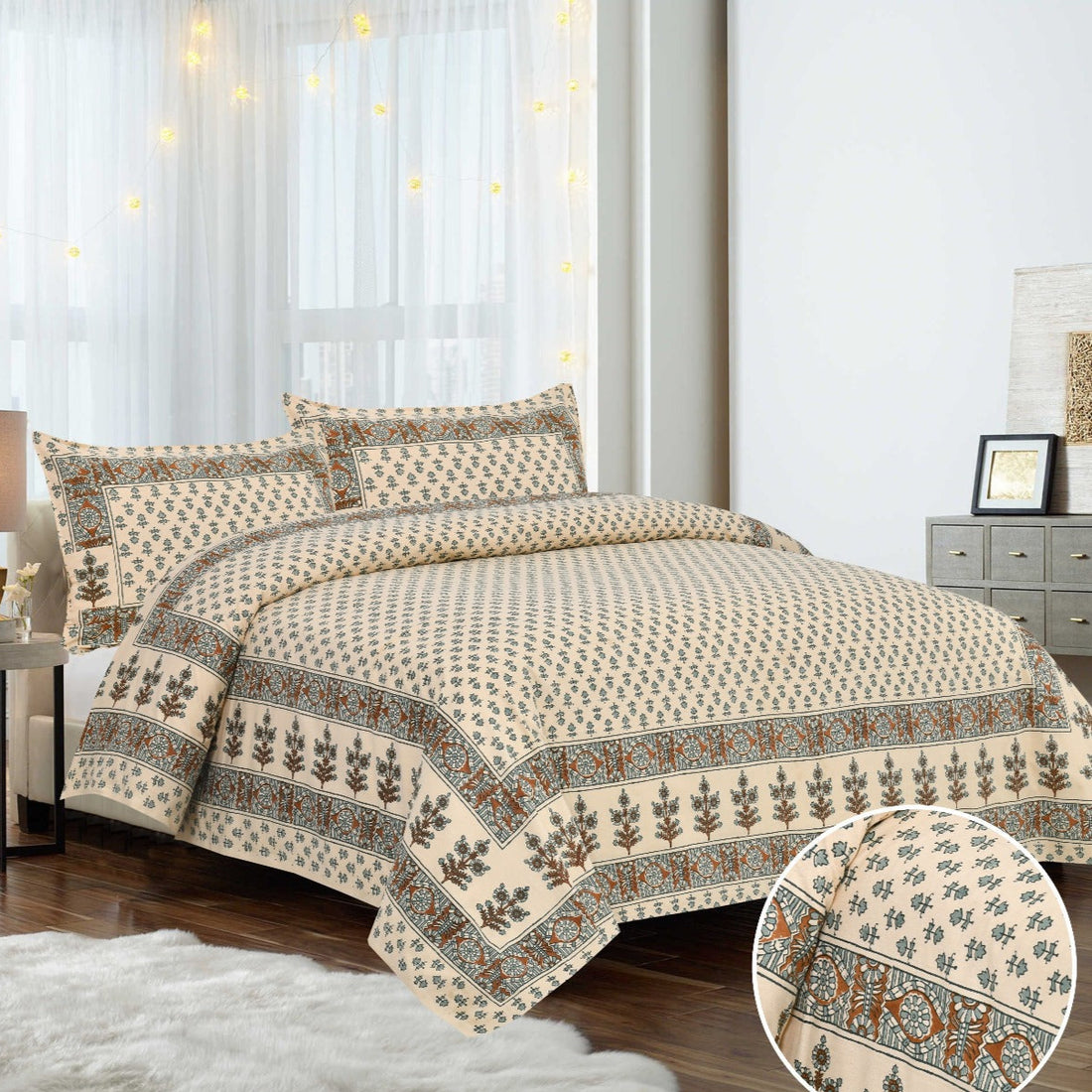 Hdharohar Bagru Bedsheet