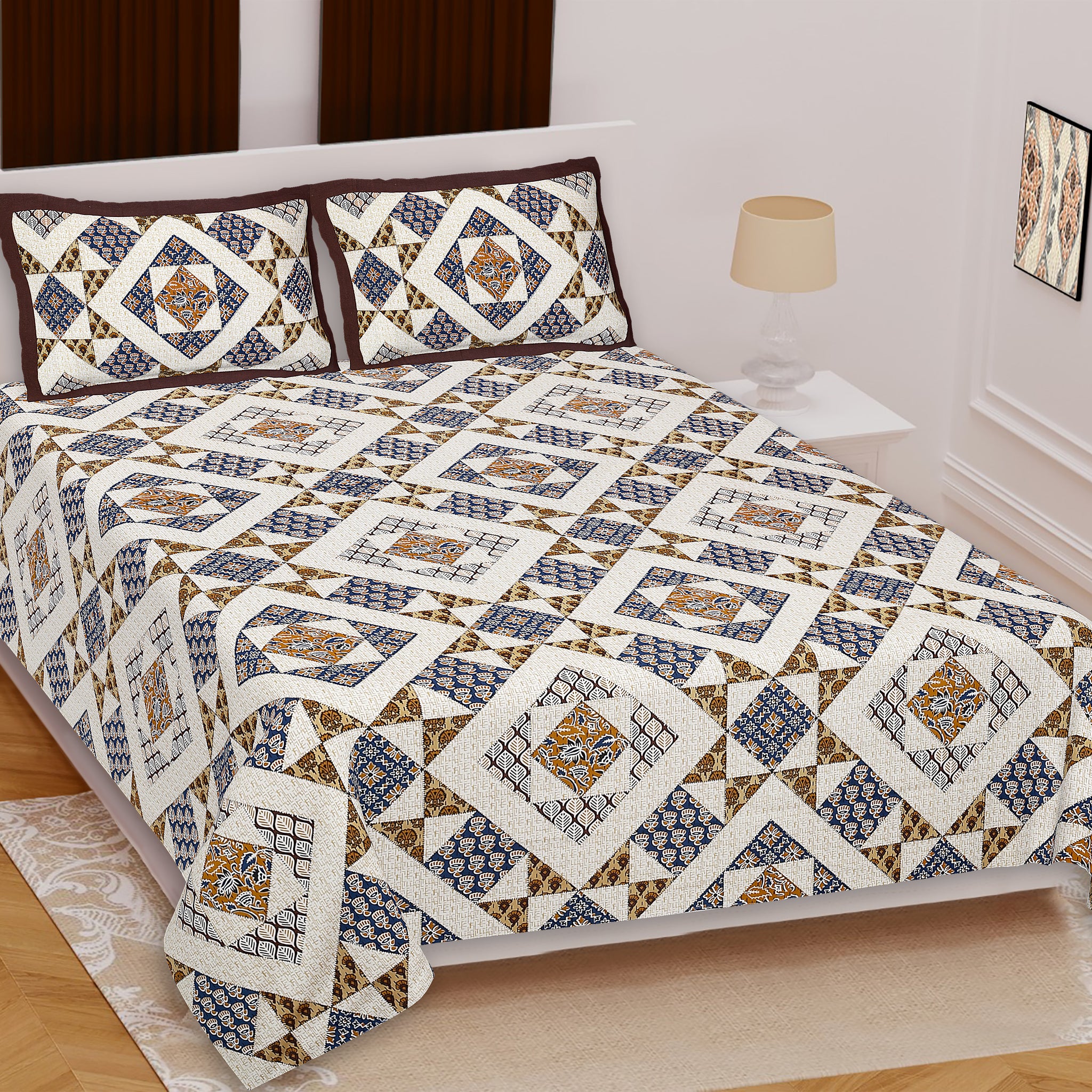 HDharohar Ajrak Bedsheet