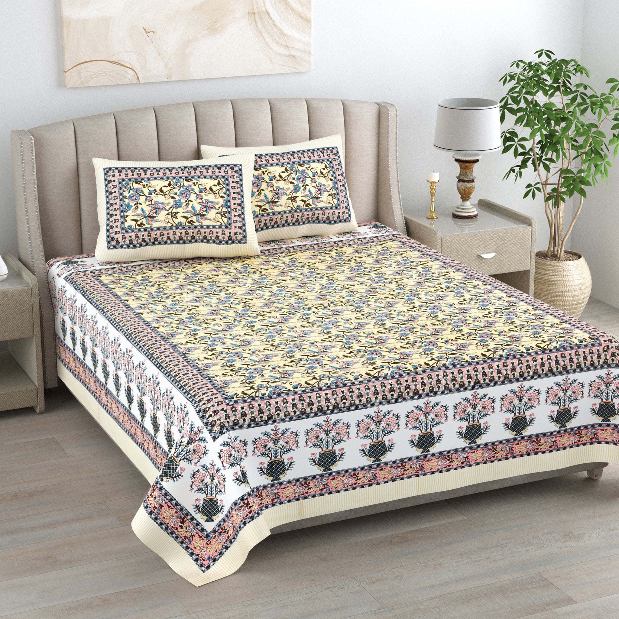 HDharohar Surmya Bedsheet