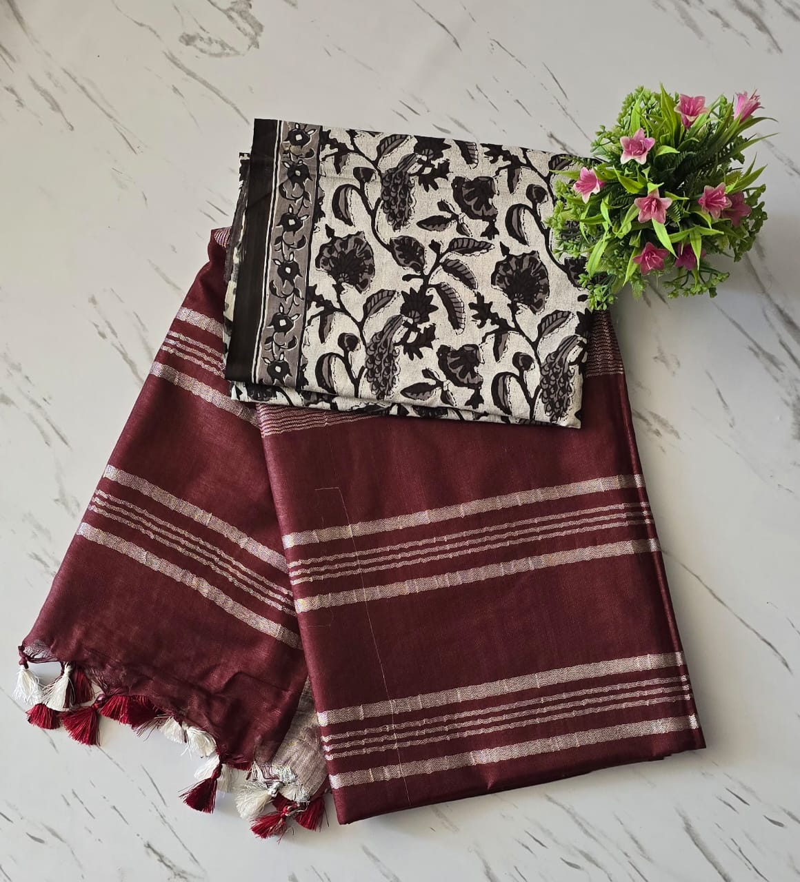 Super Soft Plain Linen Cotton Sarees