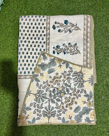 Double bed dohar pure cotton hand block