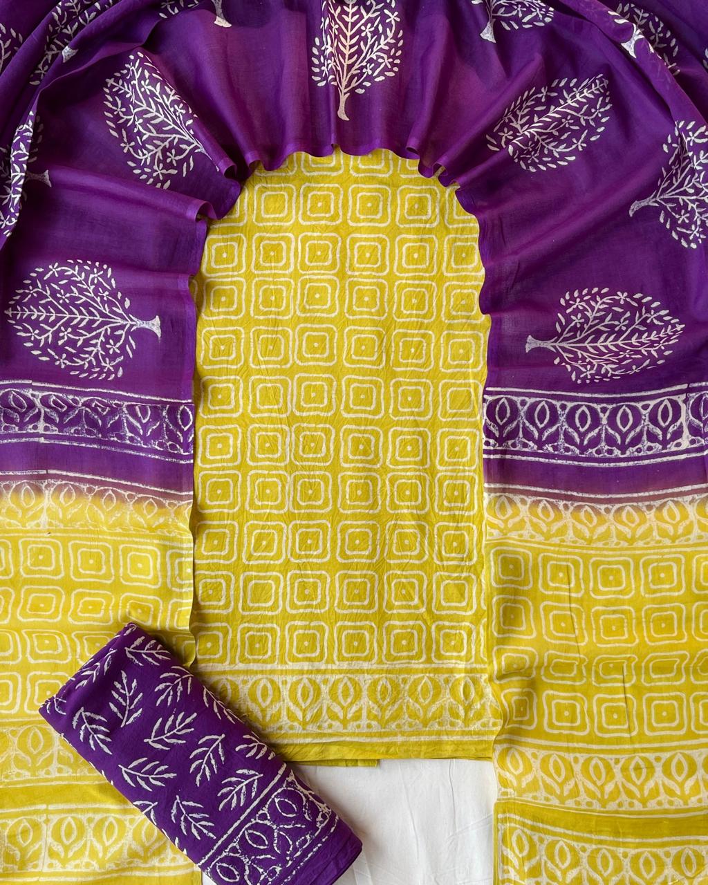 3 Piece Cotton Suit with Cotton Dupatta