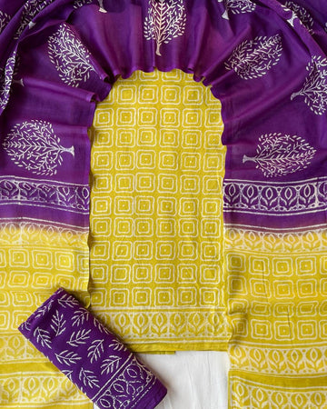 3 Piece Cotton Suit with Cotton Dupatta