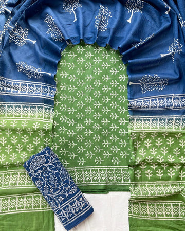 3 Piece Cotton Suit with Cotton Dupatta