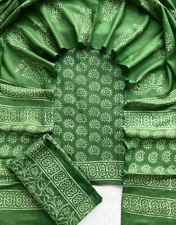 3 Piece Cotton Suit with Cotton Dupatta