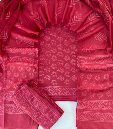 3 Piece Cotton Suit with Cotton Dupatta