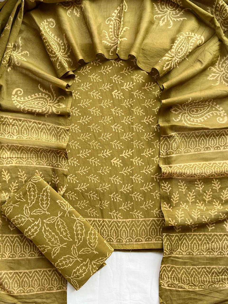 3 Piece Cotton Suit with Cotton Dupatta