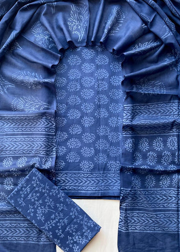 3 Piece Cotton Suit with Cotton Dupatta