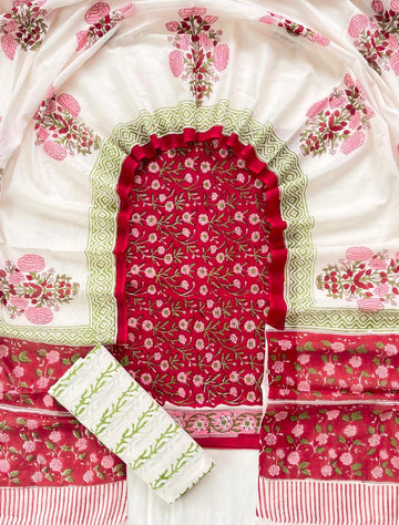 3 Piece Cotton Suit with Cotton Dupatta