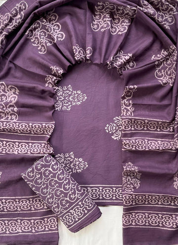 3 Piece Cotton Suit with Cotton Dupatta