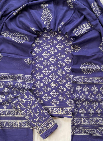 3 Piece Cotton Suit with Cotton Dupatta