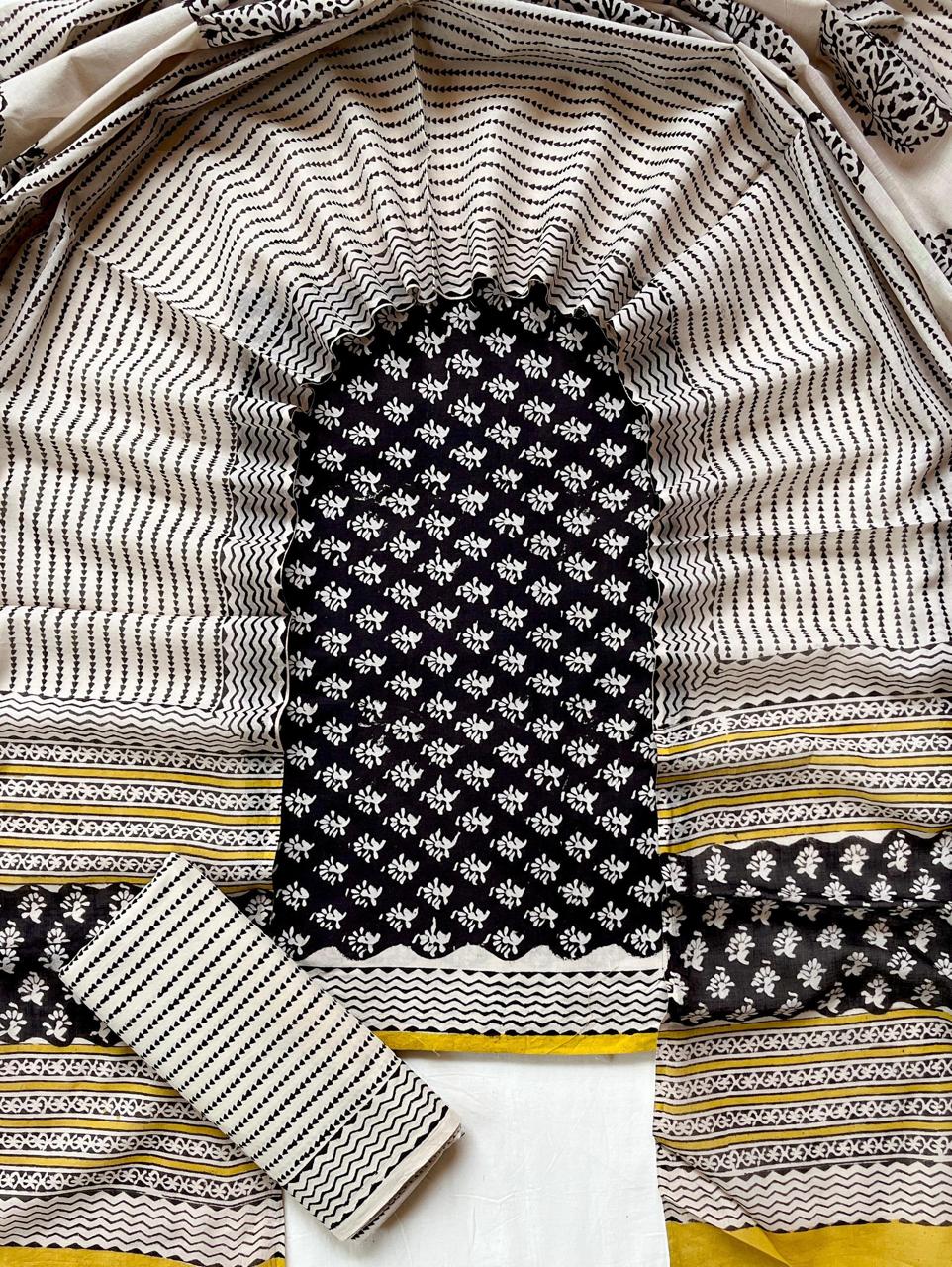 3 Piece Cotton Suit with Cotton Dupatta