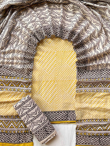 3 Piece Cotton Suit with Cotton Dupatta