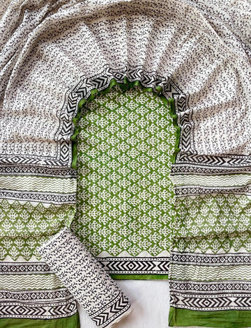 3 Piece Cotton Suit with Cotton Dupatta