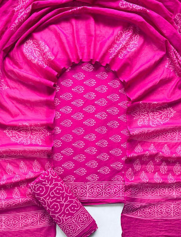 3 Piece Cotton Suit with Cotton Dupatta