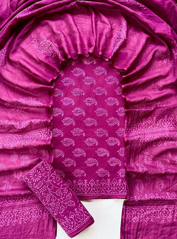 3 Piece Cotton Suit with Cotton Dupatta