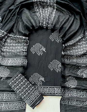 3 Piece Cotton Suit with Cotton Dupatta