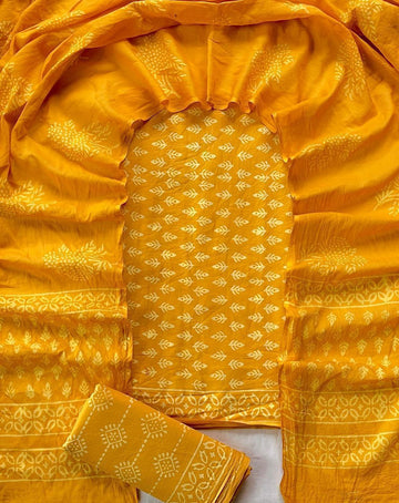 3 Piece Cotton Suit with Cotton Dupatta