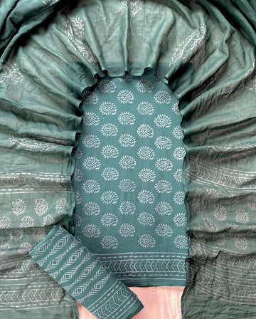 3 Piece Cotton Suit with Cotton Dupatta