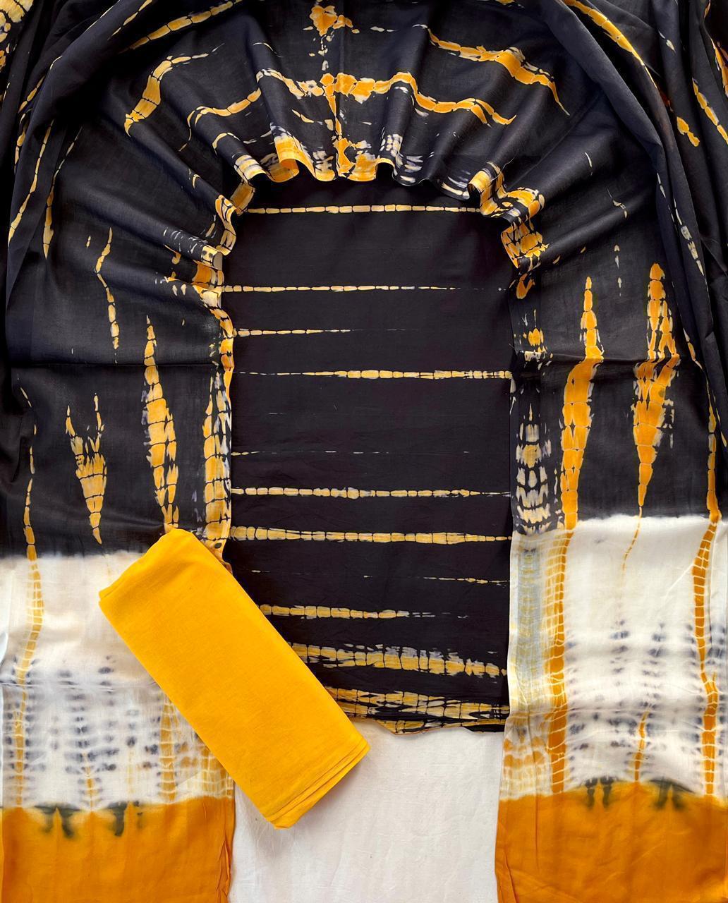 3 Piece Cotton Suit with Cotton Dupatta