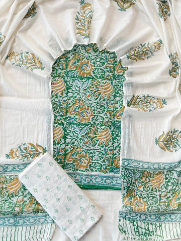 3 Piece Cotton Suit with Cotton Dupatta