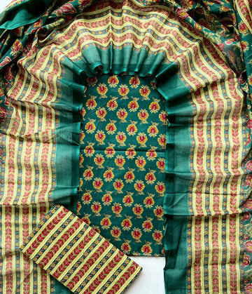 3 Piece Cotton Suit with Cotton Dupatta