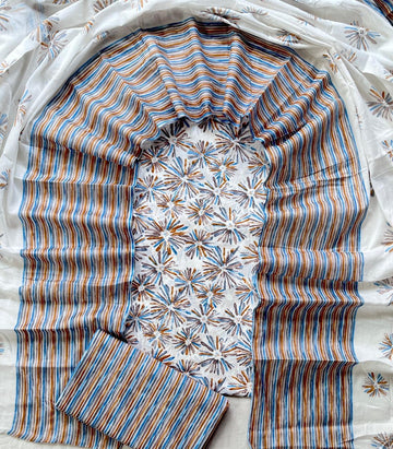 3 Piece Cotton Suit with Cotton Dupatta