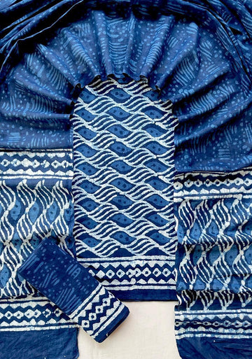 3 Piece Cotton Suit with Cotton Dupatta