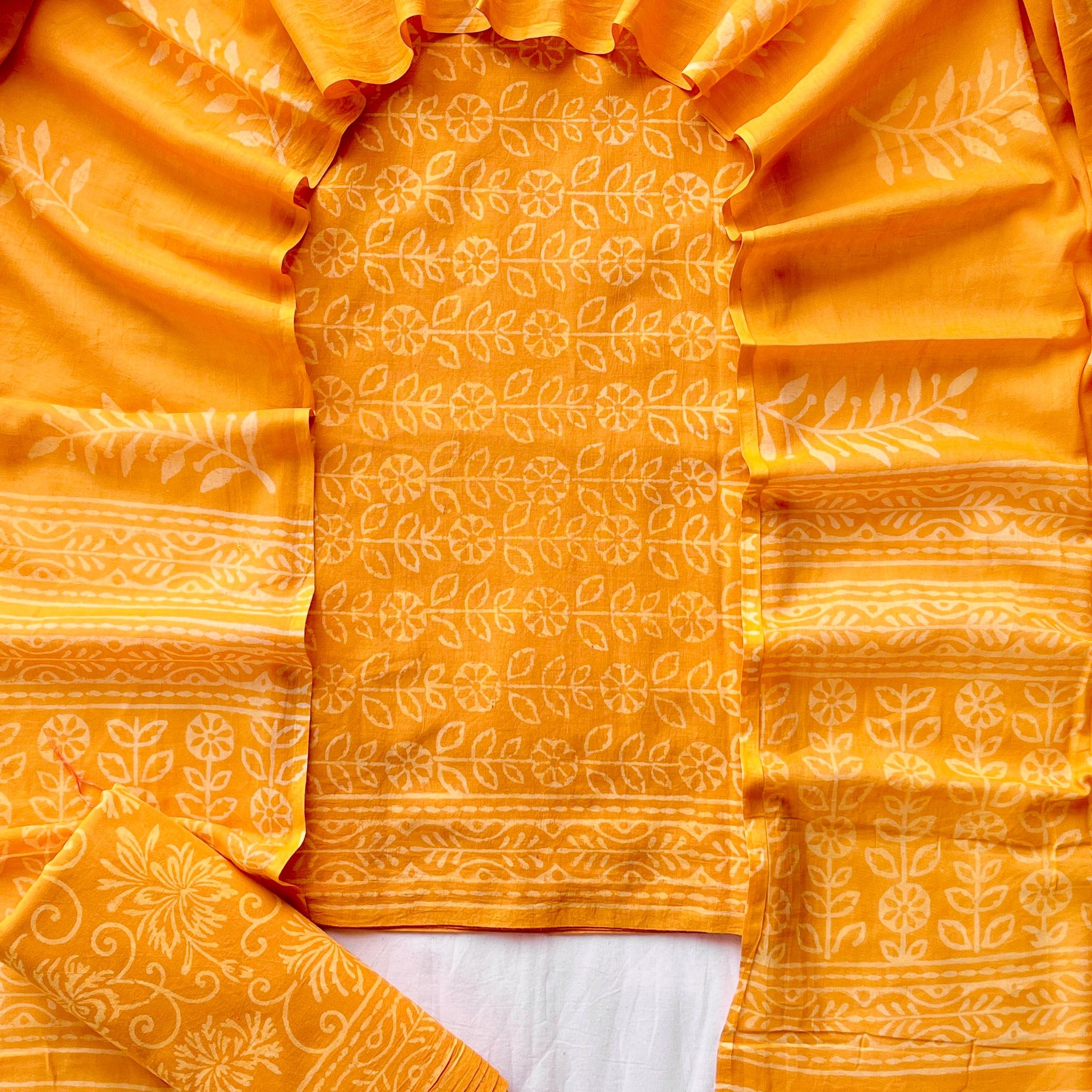 3 Piece Cotton Suit with Cotton Dupatta