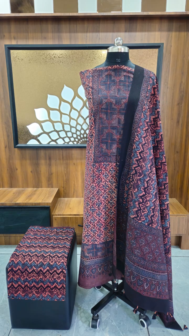 Ajrak Suit Set