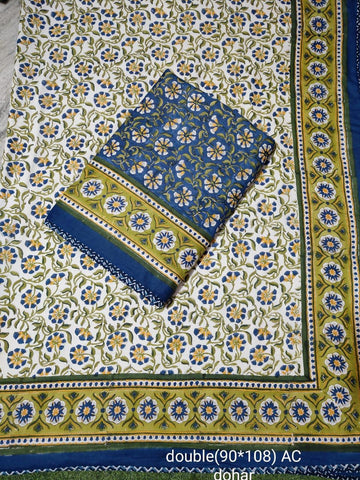 Latest Hand block print Double Bed Dohar Premium Collection