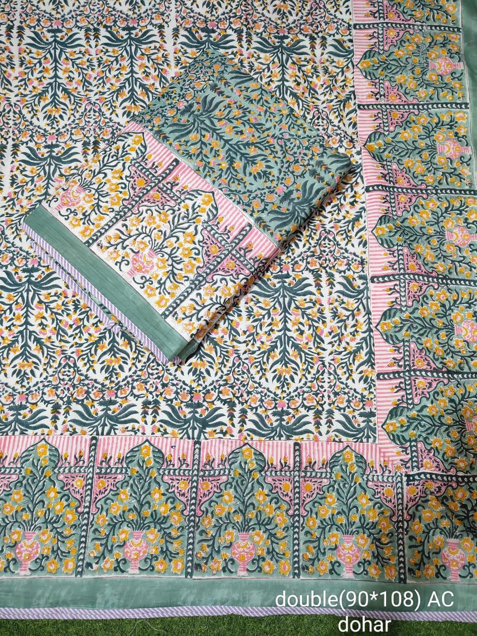 Latest Hand block print Double Bed Dohar Premium Collection