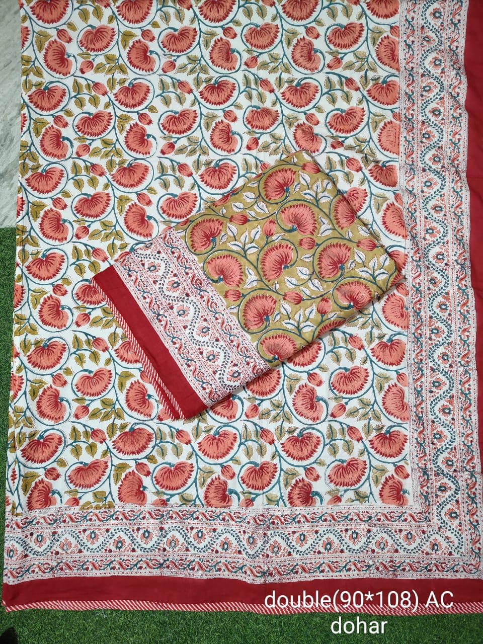 Latest Hand block print Double Bed Dohar Premium Collection