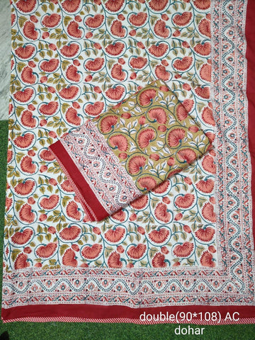 Latest Hand block print Double Bed Dohar Premium Collection