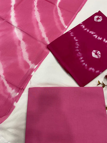 Hand Block Printed Cotton Suits With Cotton Dupatta