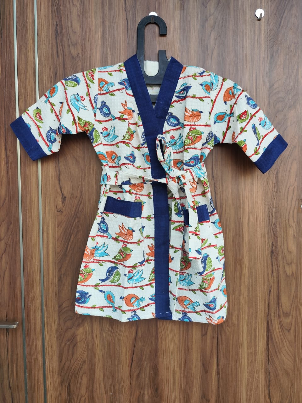 Hand Block Bathrobe For Kids