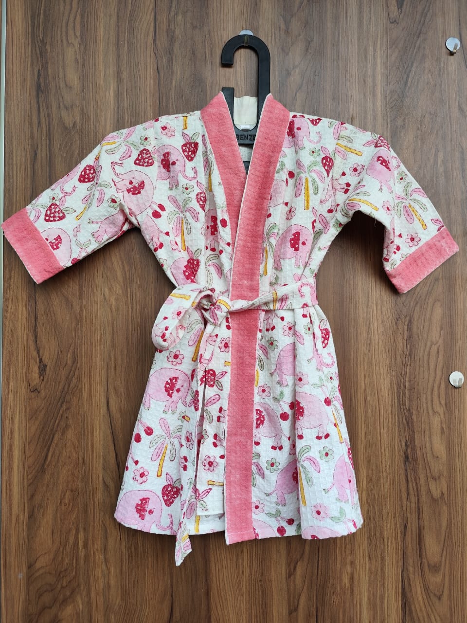 Hand Block Bathrobe For Kids