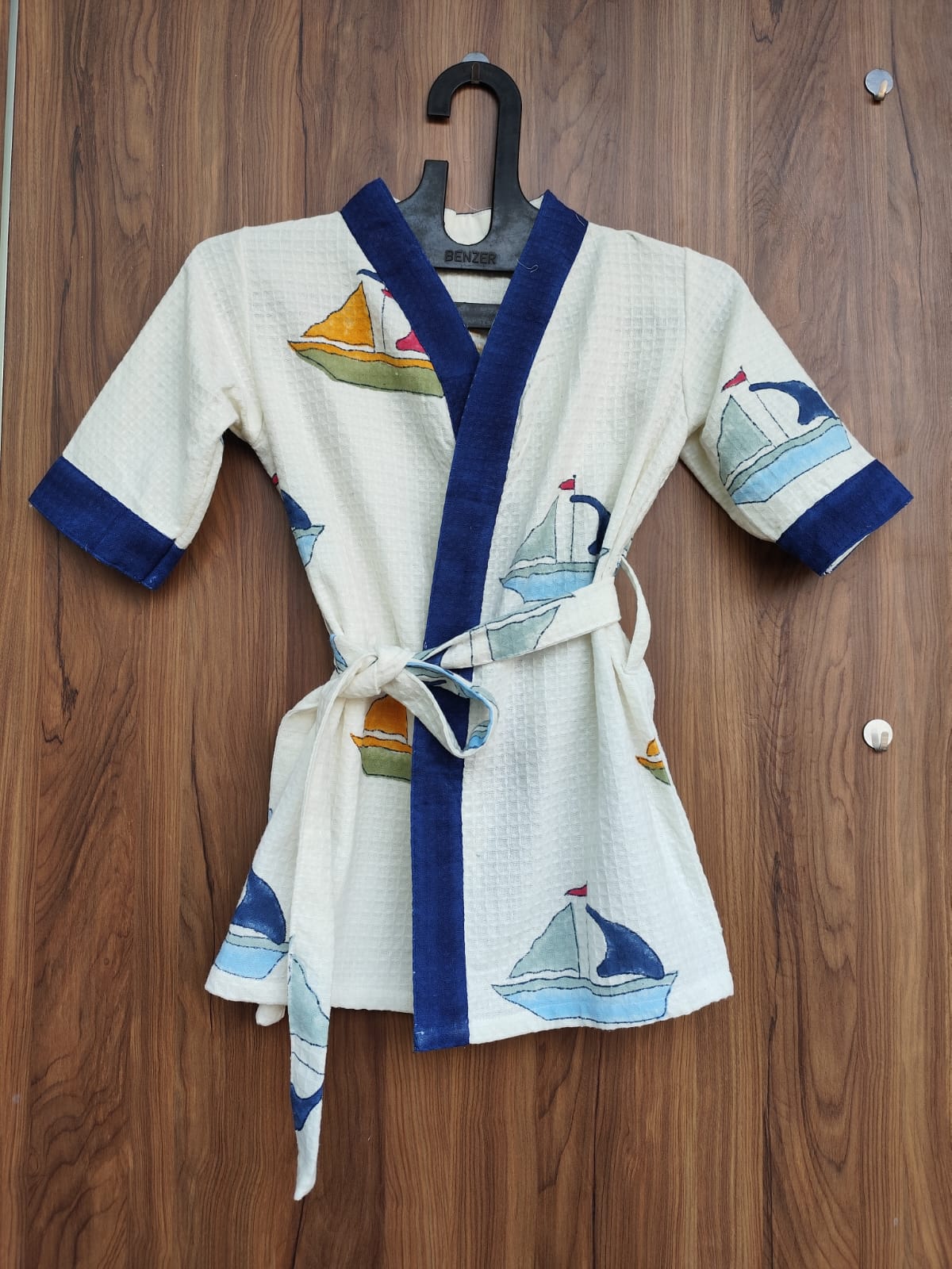 Hand Block Bathrobe For Kids