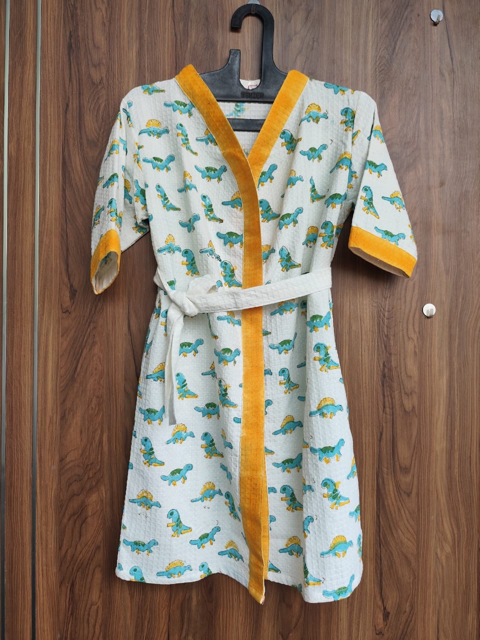 Hand Block Bathrobe For Kids
