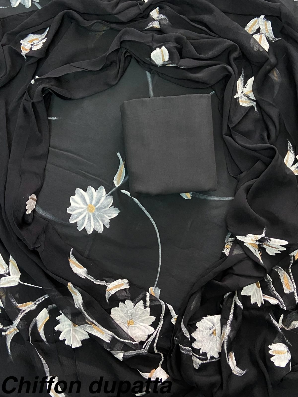 Cotton Hand Block Printed Suit With Kota Doriya Dupatta