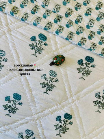 Handblock Double Bed Quilt